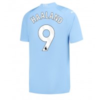 Fotballdrakt Herre Manchester City Erling Haaland #9 Hjemmedrakt 2023-24 Kortermet